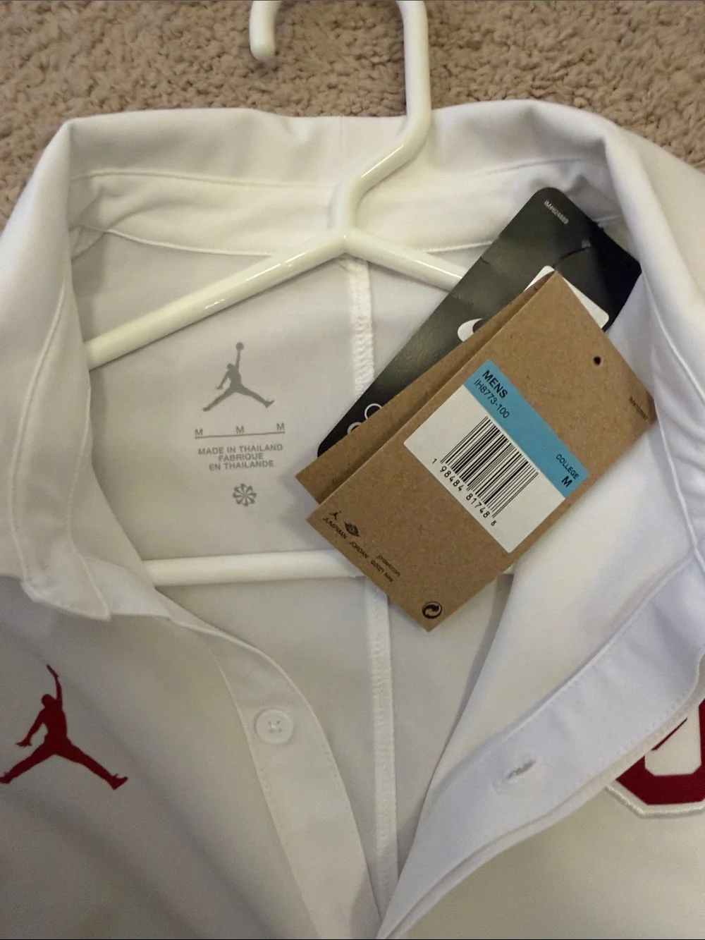 Oklahoma Jordan White Short-Sleeve Polo